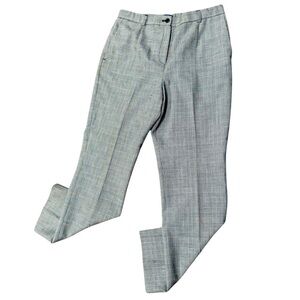 Pendleton Wool Window Pane Plaid Trousers 10P Black White Lined Career Academia